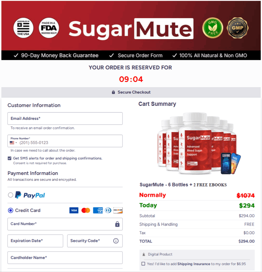 SugarMute Checkout
